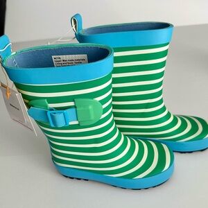 Target Kids Boots with Green and Blue Stripes NWT
